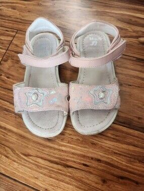 Bata Girls Pink Sparkle Star Strap Sandals  EU 28 (US 11)